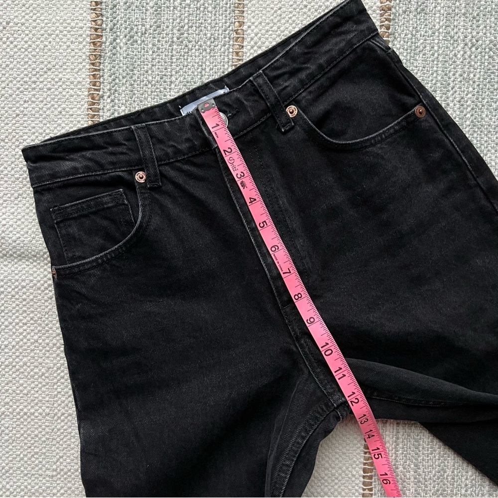 Zara Black High Rise Wide Leg Full Length Jeans Women’s Size 6 - Picture 5 of 12
